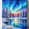 Pearl painting with frame 30x40, handcrafted full diamond three-dimensional decorative painting, new landscape living room entrance decorative hanging painting Item Picture